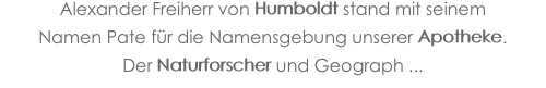 Alexander Freiherr von Humboldt stand